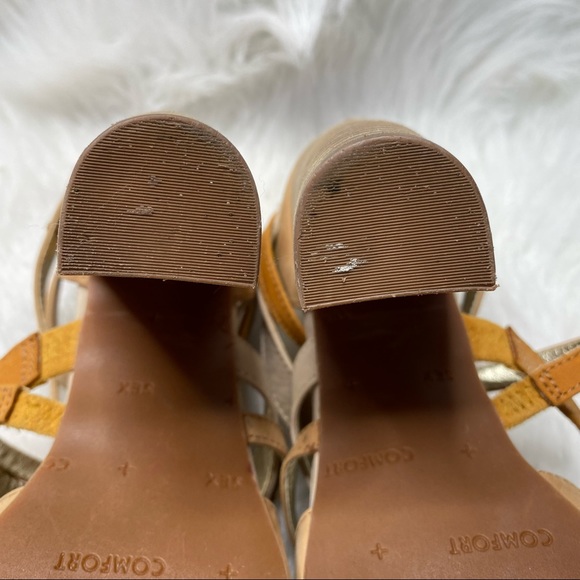 Matt Bernson Special Project Genuine Leather Strappy Stacked Heel Size 6.5 - Picture 9 of 13